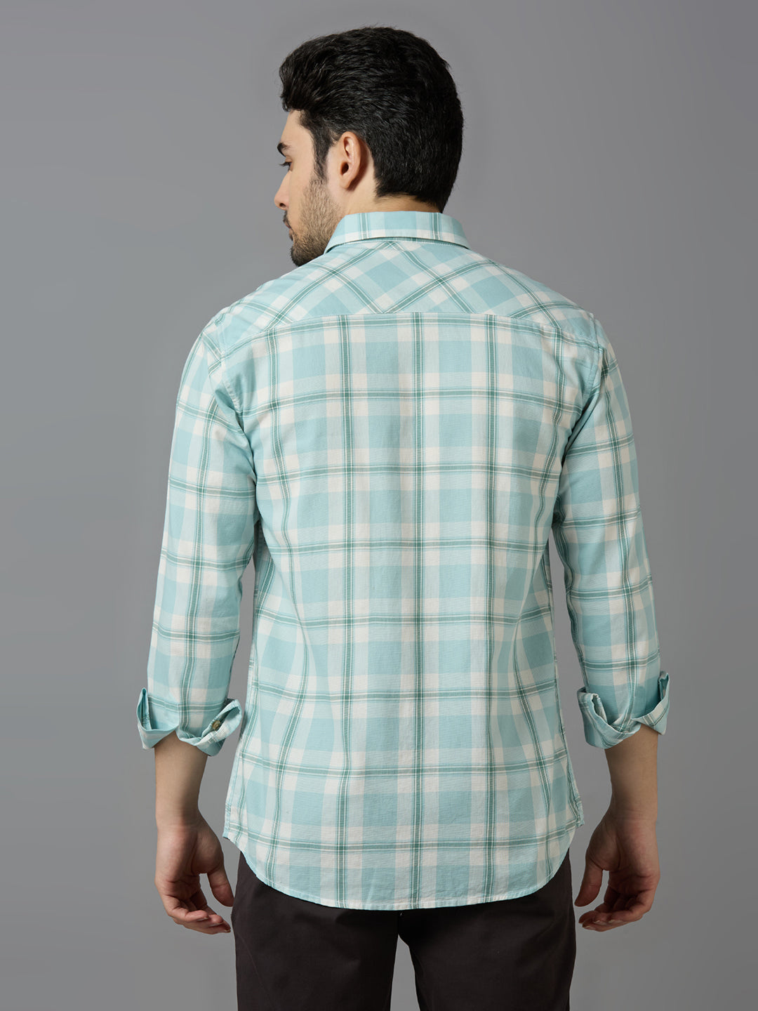 KOMPANION Smart Fit Casual Shirt for Men BLUE