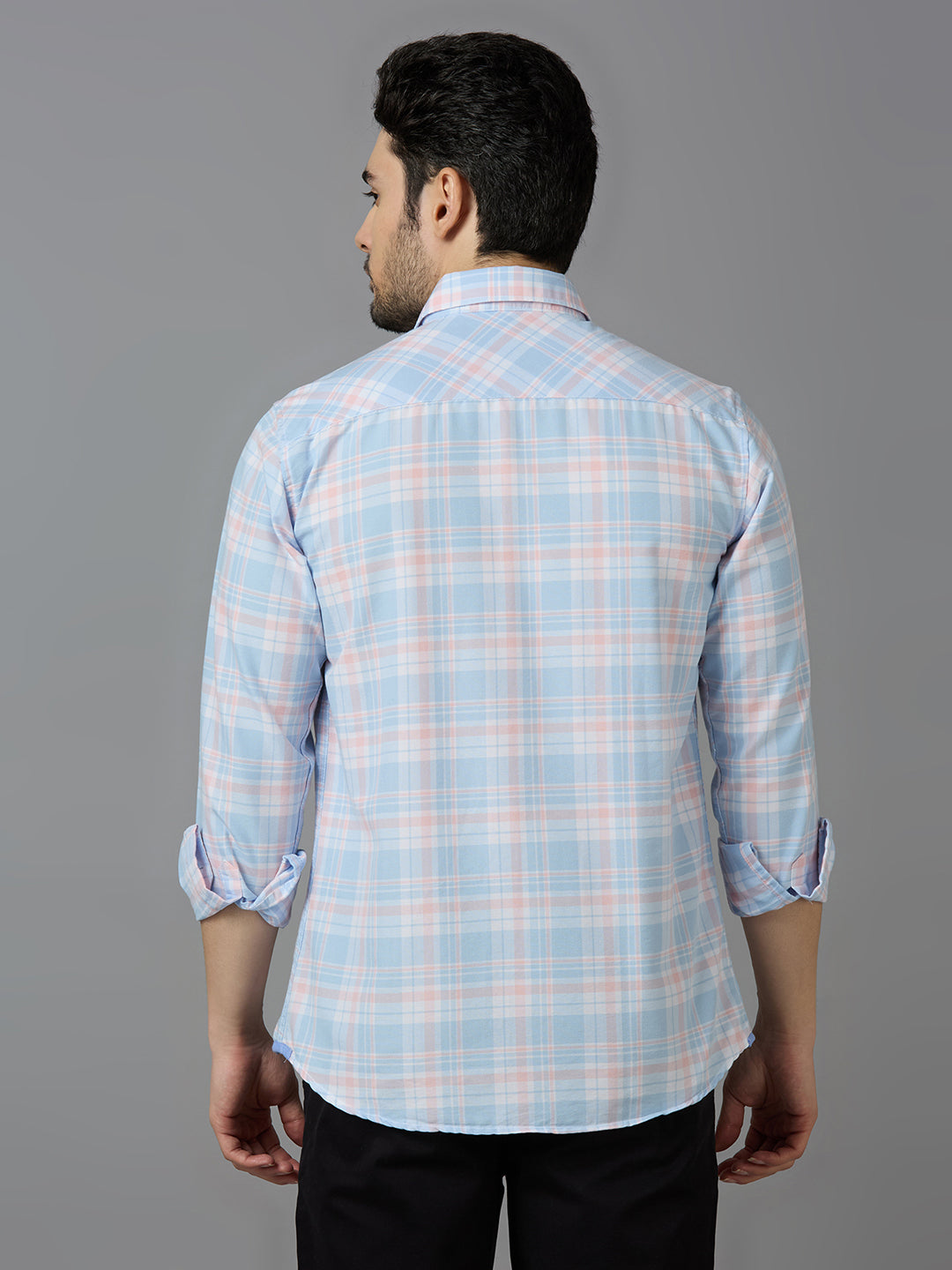 KOMPANION Smart Fit Casual Shirt for Men BLUE