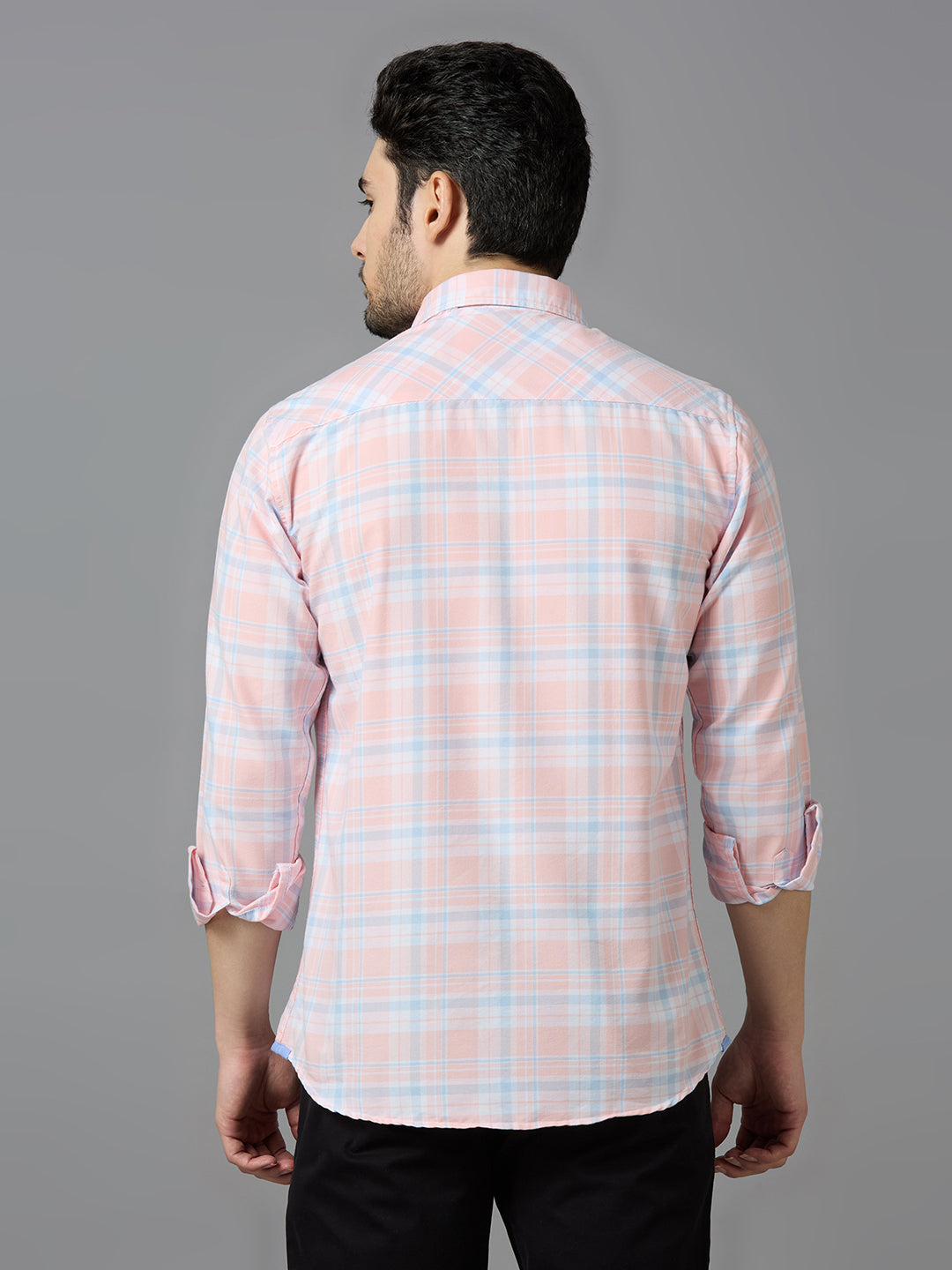 KOMPANION Smart Fit Casual Shirt for Men Pink