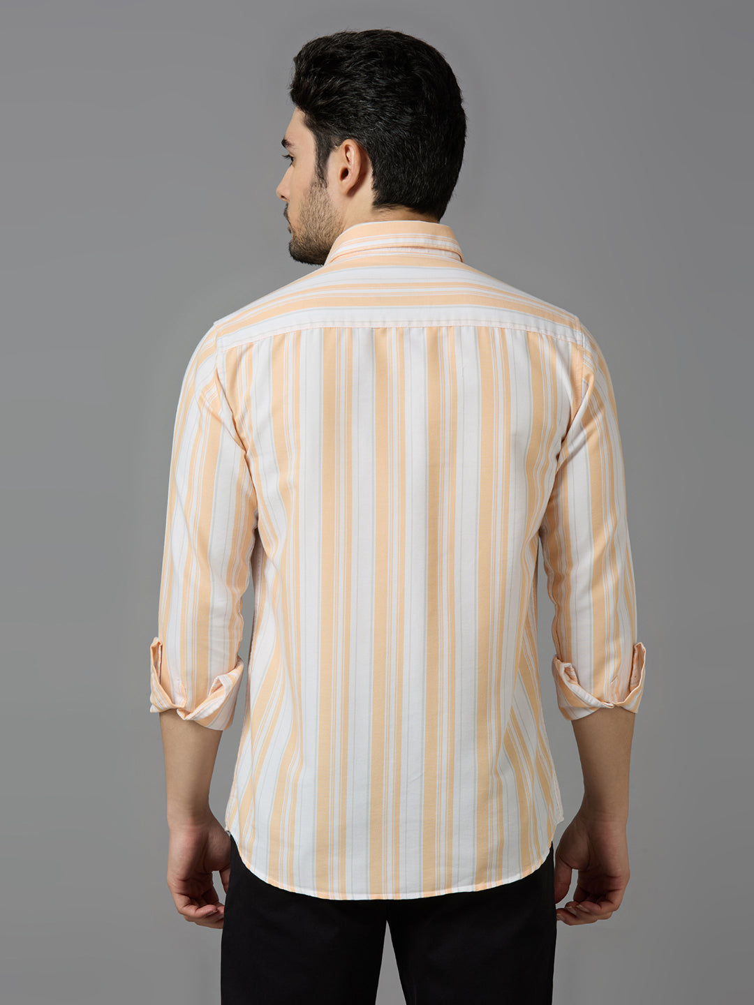 KOMPANION Smart Fit Casual Shirt for Men Peach