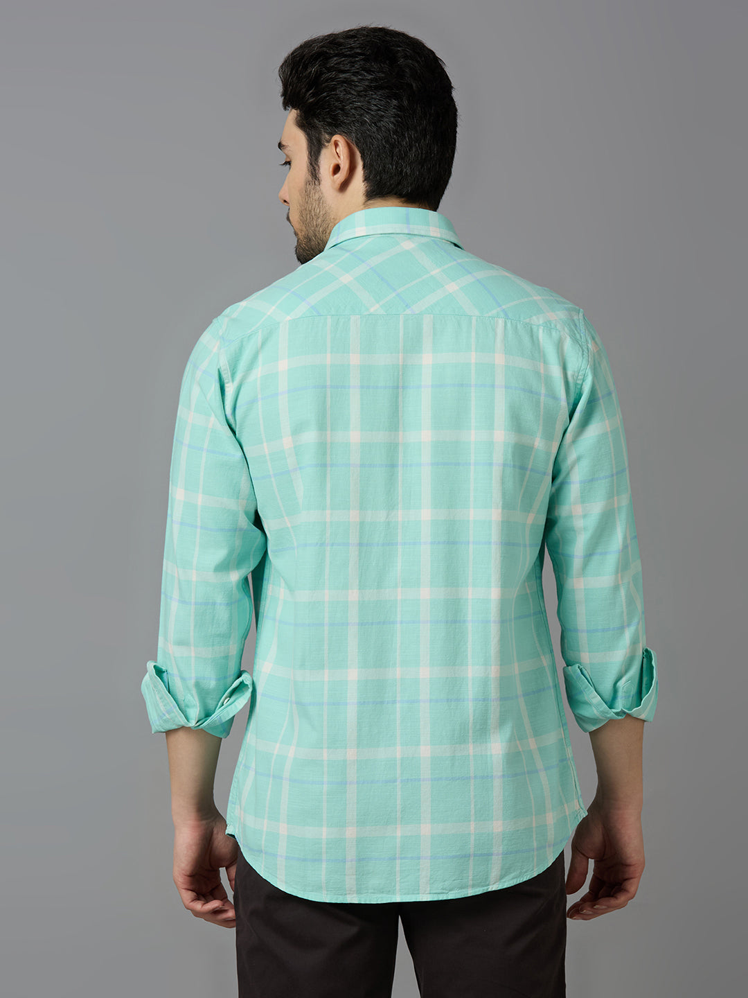 KOMPANION Smart Fit Casual Shirt for Men Green