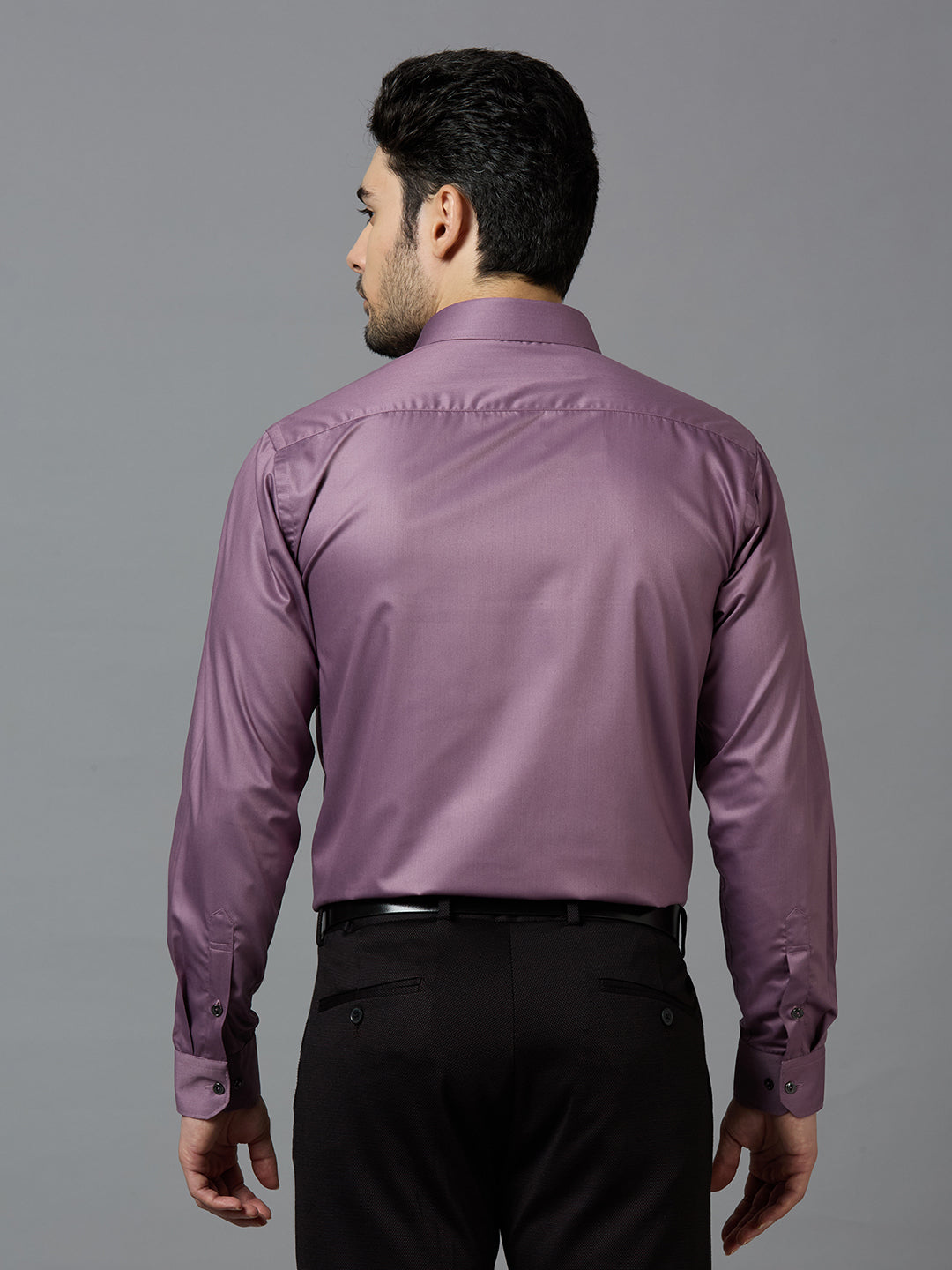 Purple Elegant Office Wear Shirt for Men - ALLEN BROWN