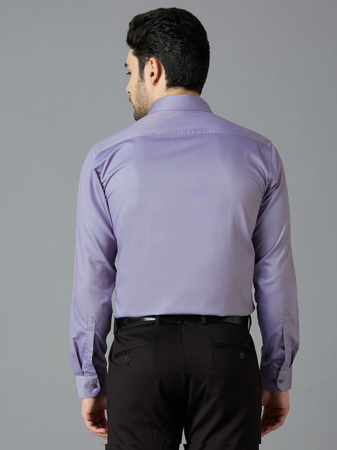 Dove Grey Elegant Office Wear Shirt for Men - ALLEN BROWN