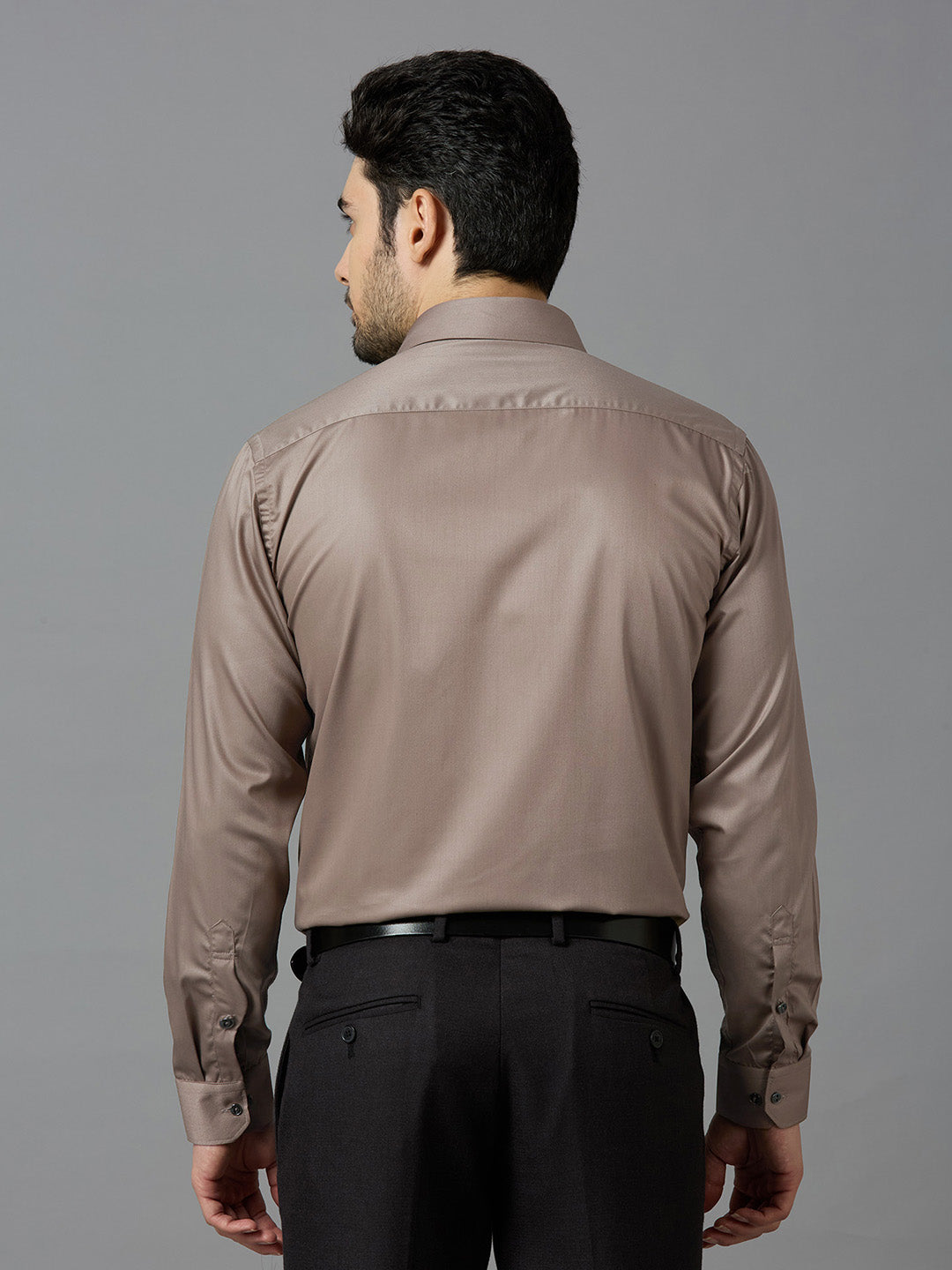 Brown Sugar Elegant Office Wear Shirt for Men - ALLEN BROWN