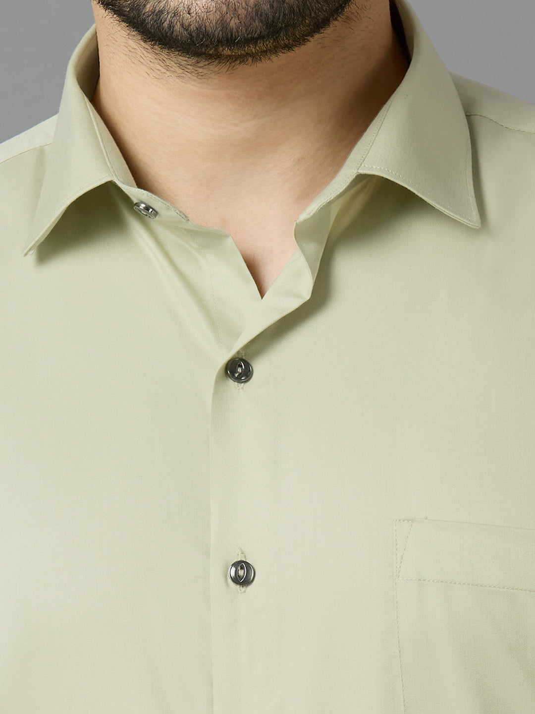 Tea Green Elegant Office Wear Shirt for Men - ALLEN BROWN