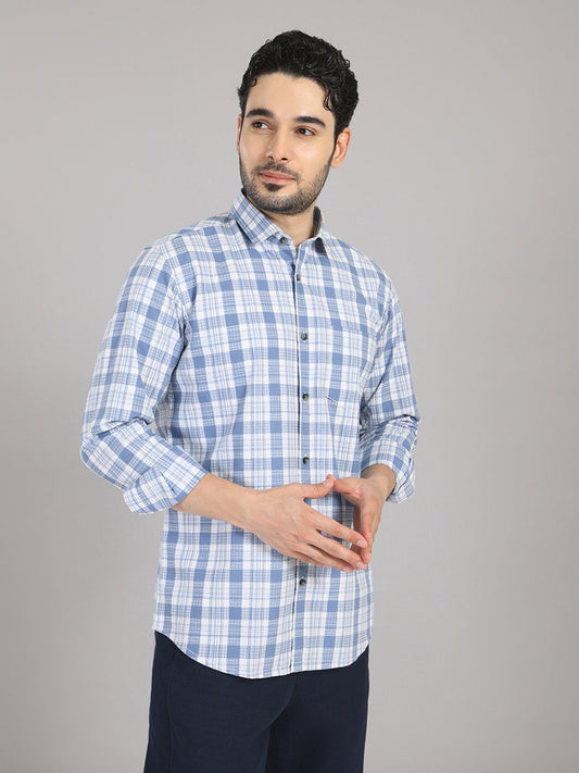 Effortless Elegance: The Blue Print Shirt by Kompanion