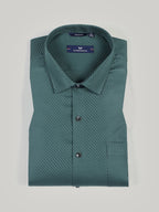 KOMPANION Men's Self structure Shirt - Green
