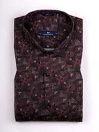 KOMPANION Men's Digital Wine print Shirt