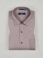 KOMPANION Men's Self structure Shirt - Light Brown