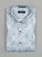 Kompanion Men's Sky Blue Digital print Shirt