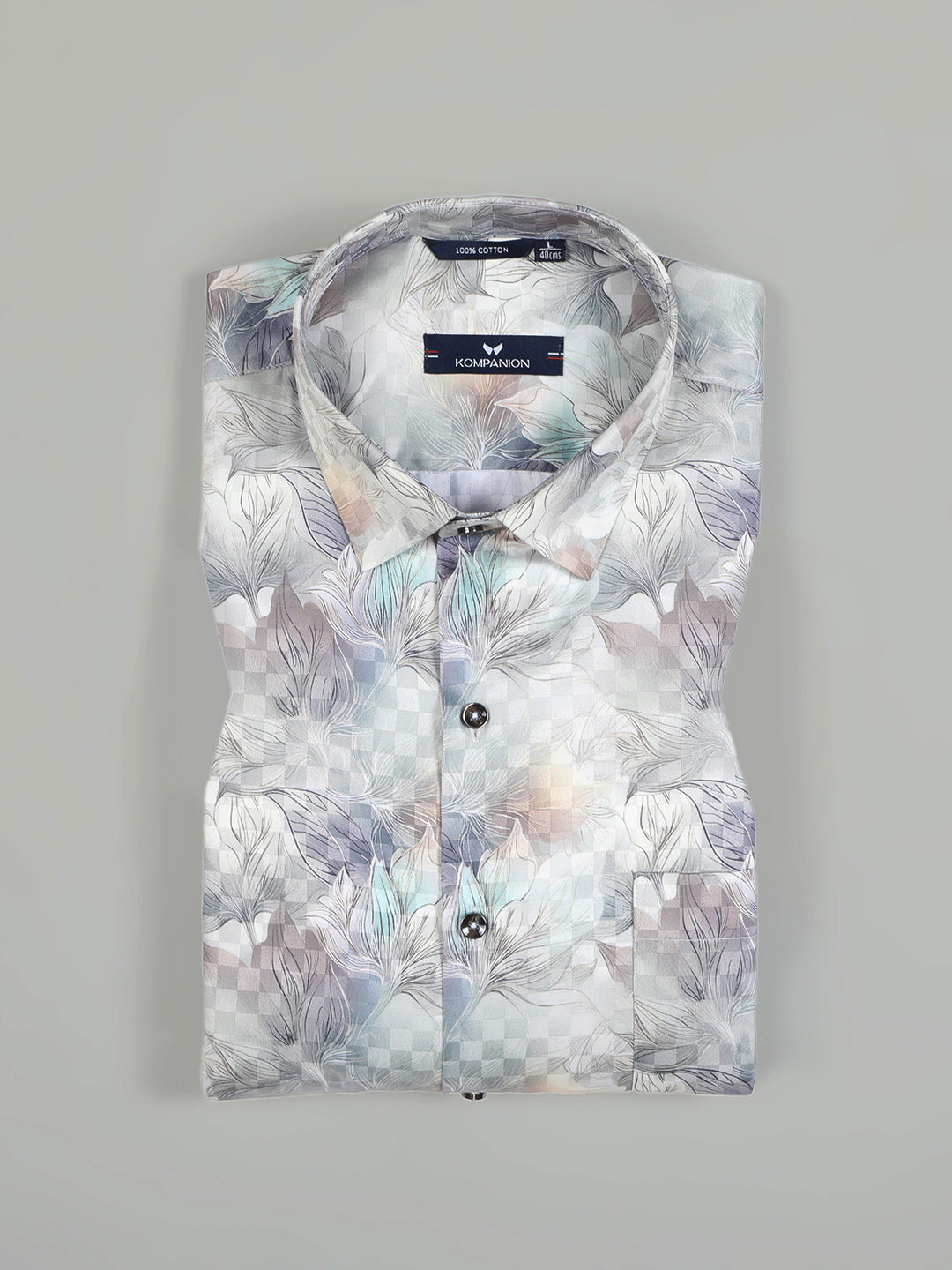 Kompanion Men's Yellow Digital print Shirt