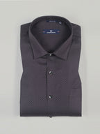 KOMPANION Men's Self structure Shirt - Dark Brown