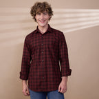 KOMPANION Men's Red Checks Shirt