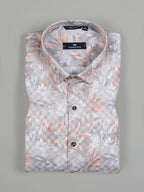 Kompanion Men's Peach Digital print Shirt
