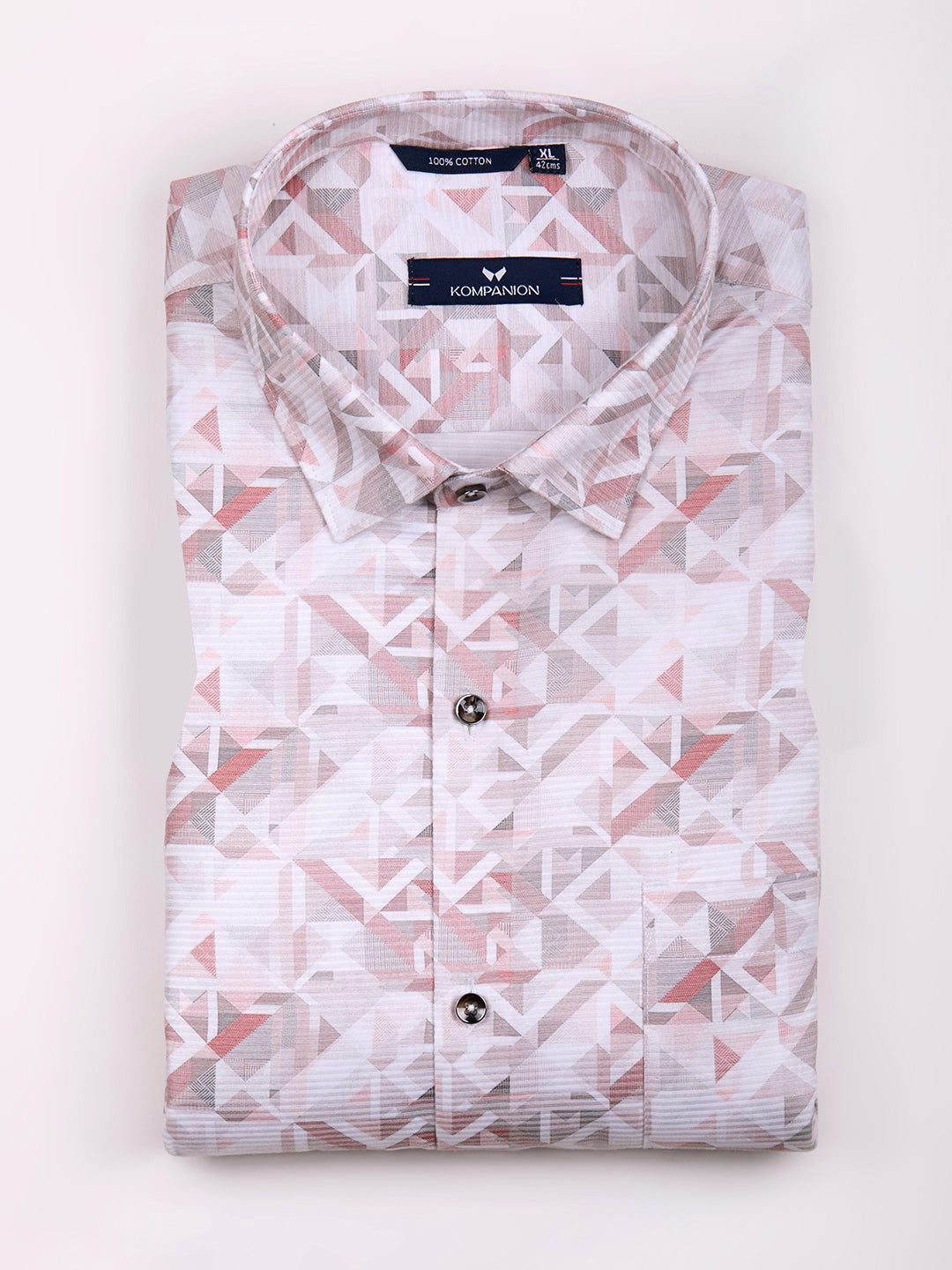 KOMPANION Men's Digital Pink print Shirt