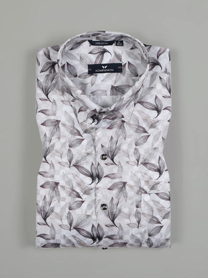 Kompanion Men's Brown Digital print Shirt