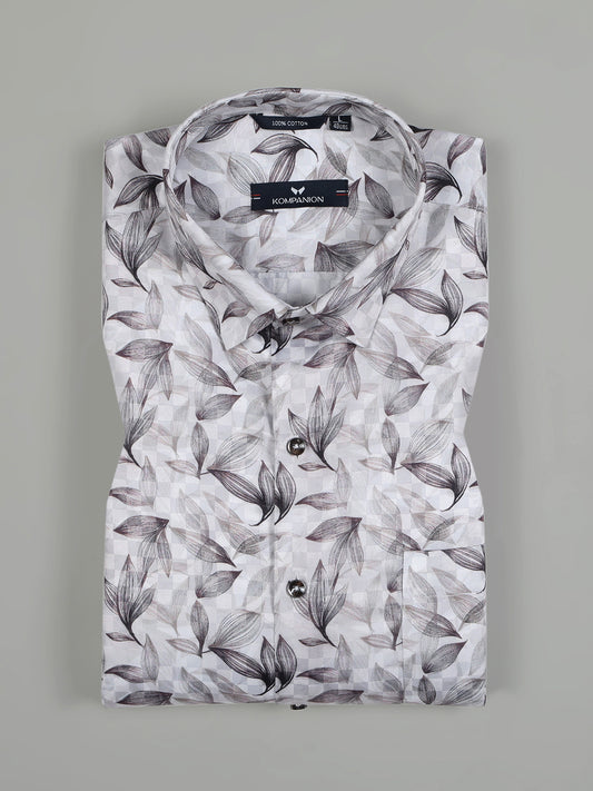 Kompanion Men's Brown Digital print Shirt