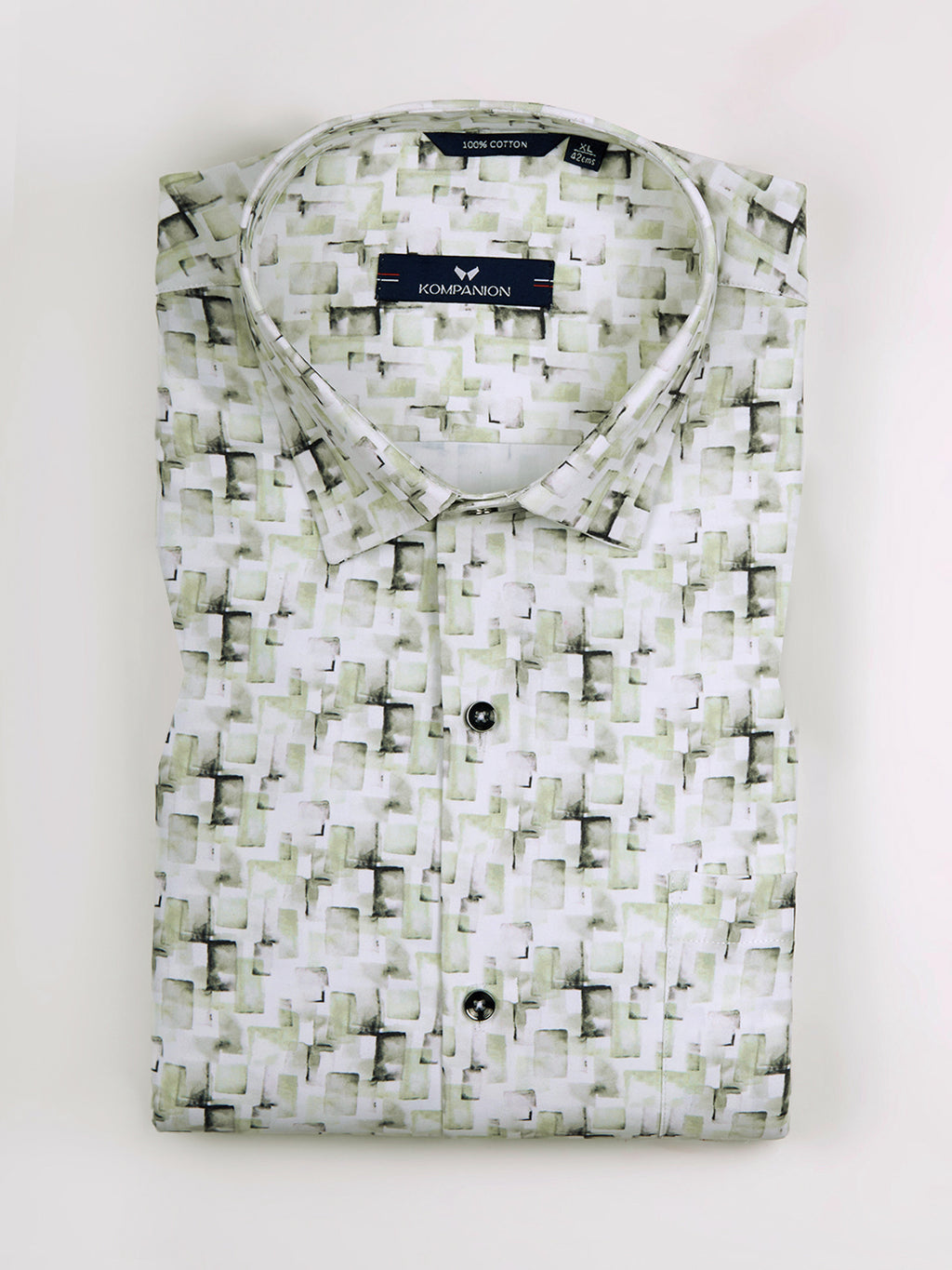 KOMPANION Men's Digital Light green print Shirt