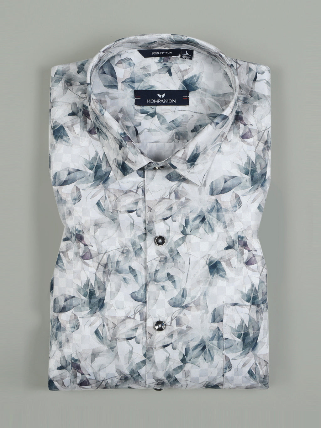 Kompanion Men's Dark Green Digital print Shirt