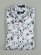 Kompanion Men's Dark Green Digital print Shirt