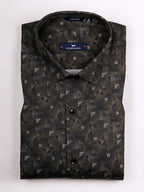 KOMPANION Men's Digital Mehendi Green print Shirt