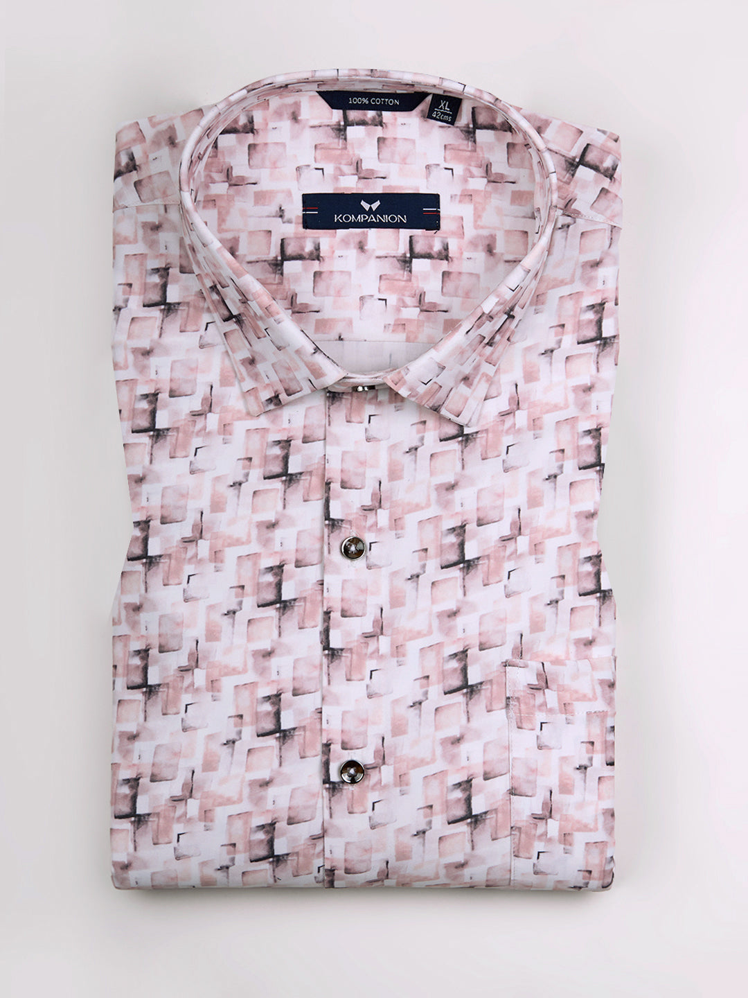 KOMPANION Men's Digital Peach print Shirt