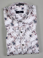 Kompanion Men's Dark Brown Digital print Shirt.