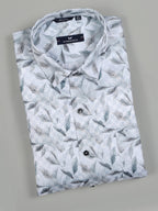 Kompanion Men's Grey Digital print Shirt