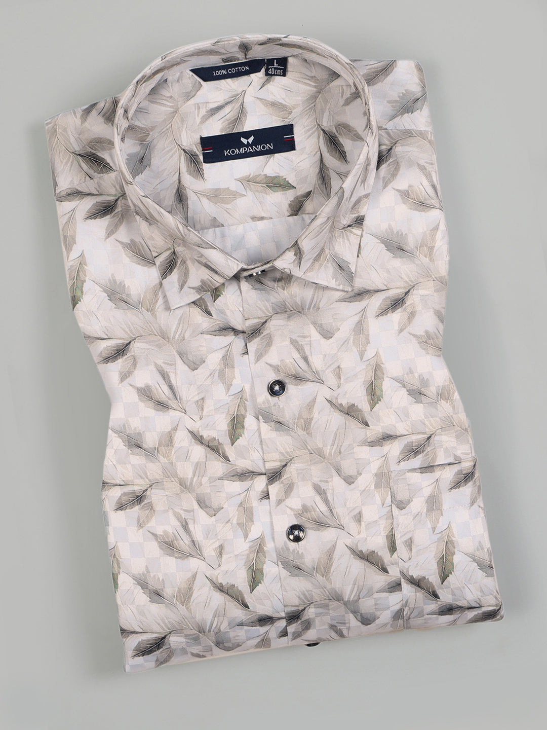 Kompanion Men's Green Digital Print Shirt