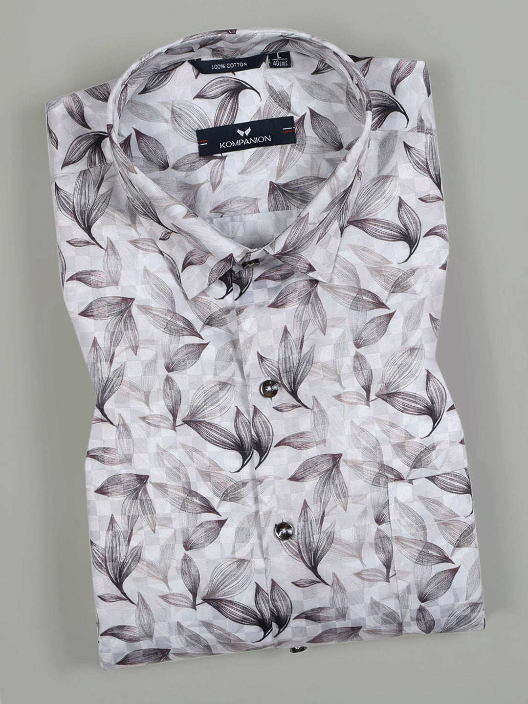 Kompanion Men's Brown Digital print Shirt