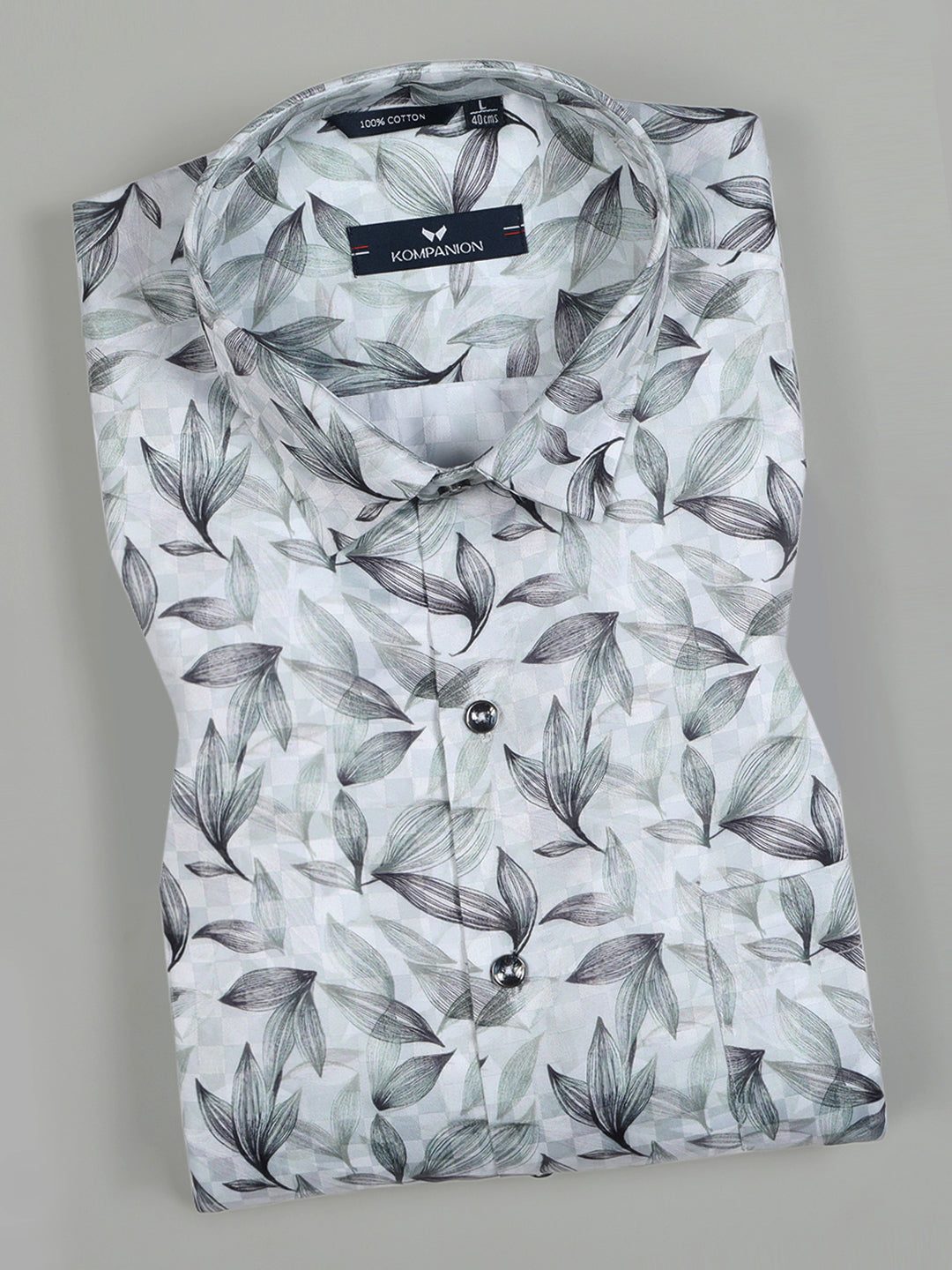 Kompanion Men's Green Digital print Shirt