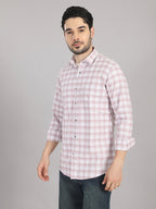 KOMPANION Men's Lilac Checks Shirt