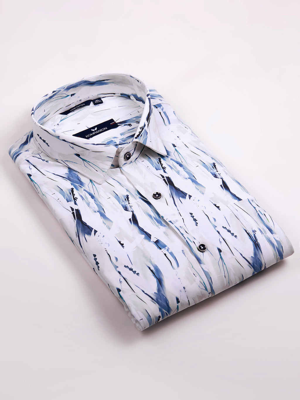 KOMPANION Men's Digital Blue print Shirt