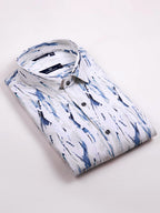 KOMPANION Men's Digital Blue print Shirt