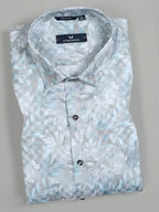 Kompanion Men's Sky Blue Digital print Shirt