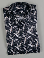 Kompanion Men's Cream Digital print Shirt