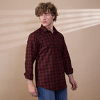 KOMPANION Men's Red Checks Shirt