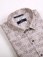 KOMPANION Men's Digital Brown print Shirt