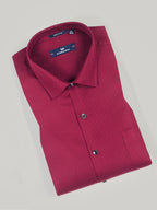 KOMPANION Men's Self structure Shirt - Maroon