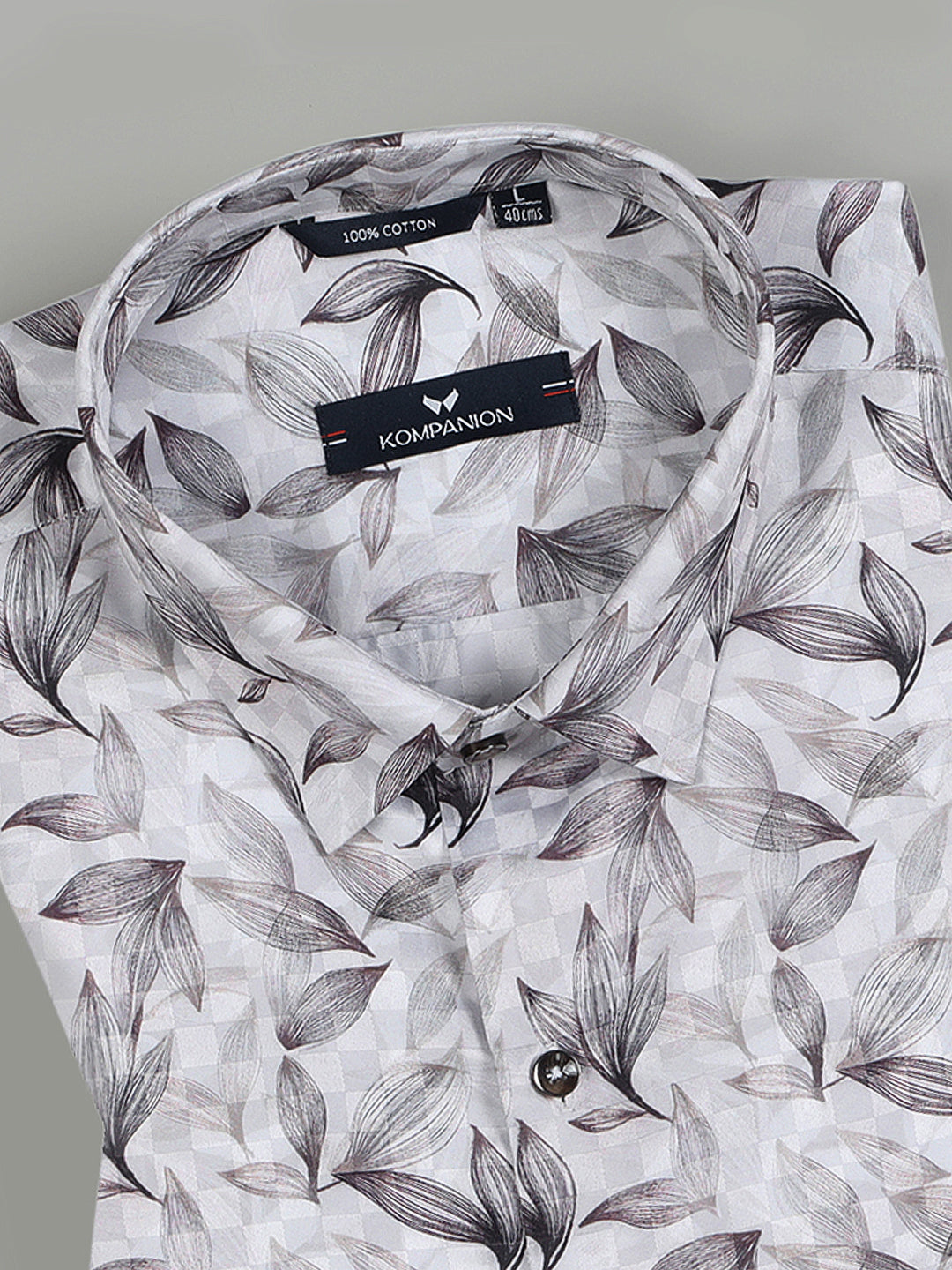 Kompanion Men's Brown Digital print Shirt