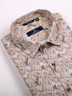 KOMPANION Men's Digital Light Brown print Shirt