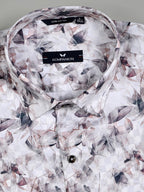 Kompanion Men's Dark Brown Digital print Shirt.