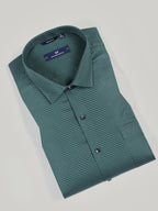 KOMPANION Men's Self structure Shirt - Green