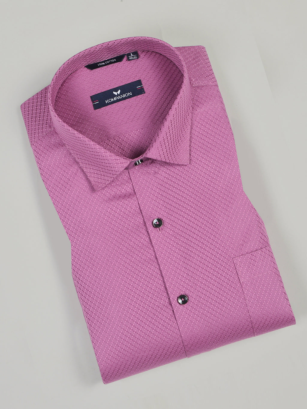 KOMPANION Men's Self structure Shirt - Onion