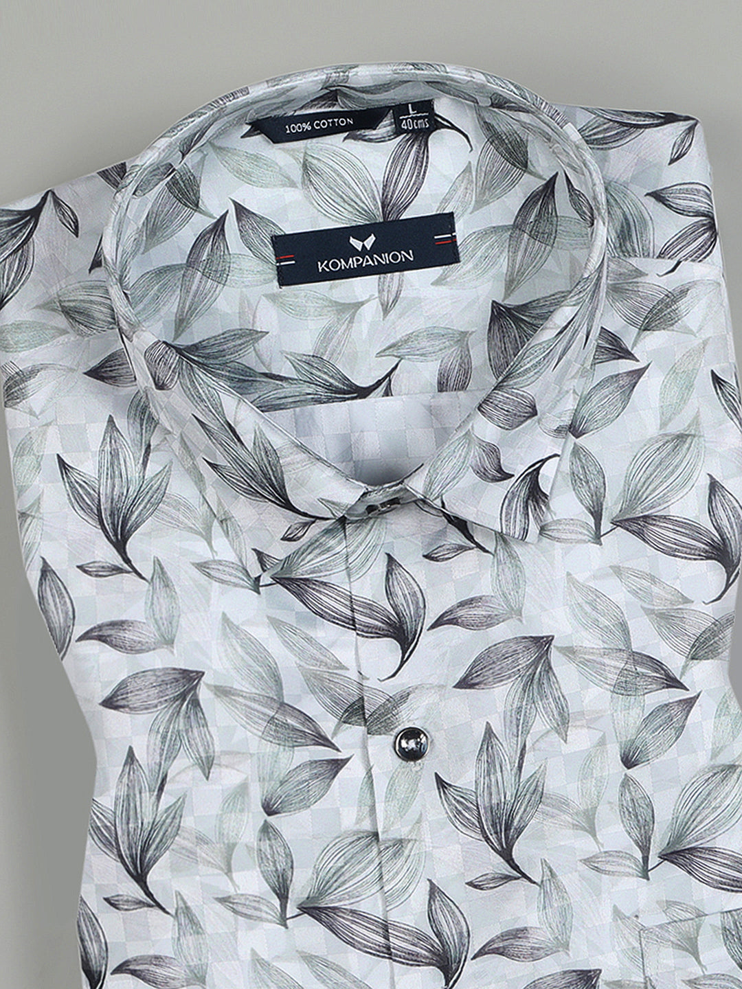 Kompanion Men's Green Digital print Shirt