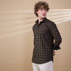 KOMPANION Men's Light Green Checks Shirt