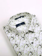 KOMPANION Men's Digital Light green print Shirt