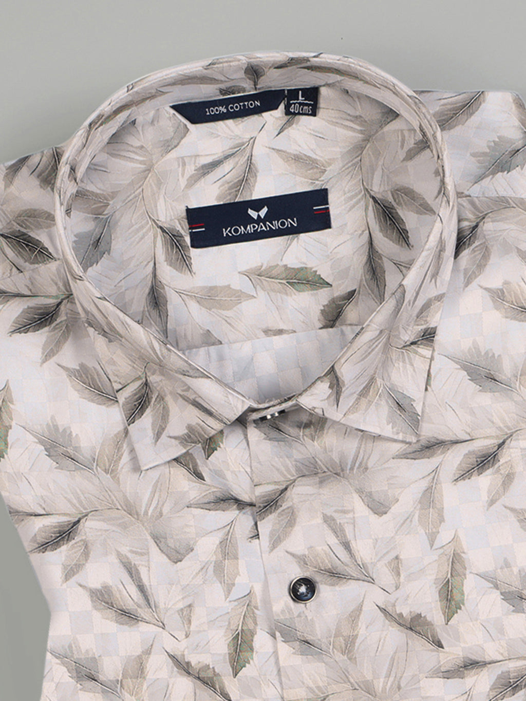 Kompanion Men's Green Digital Print Shirt