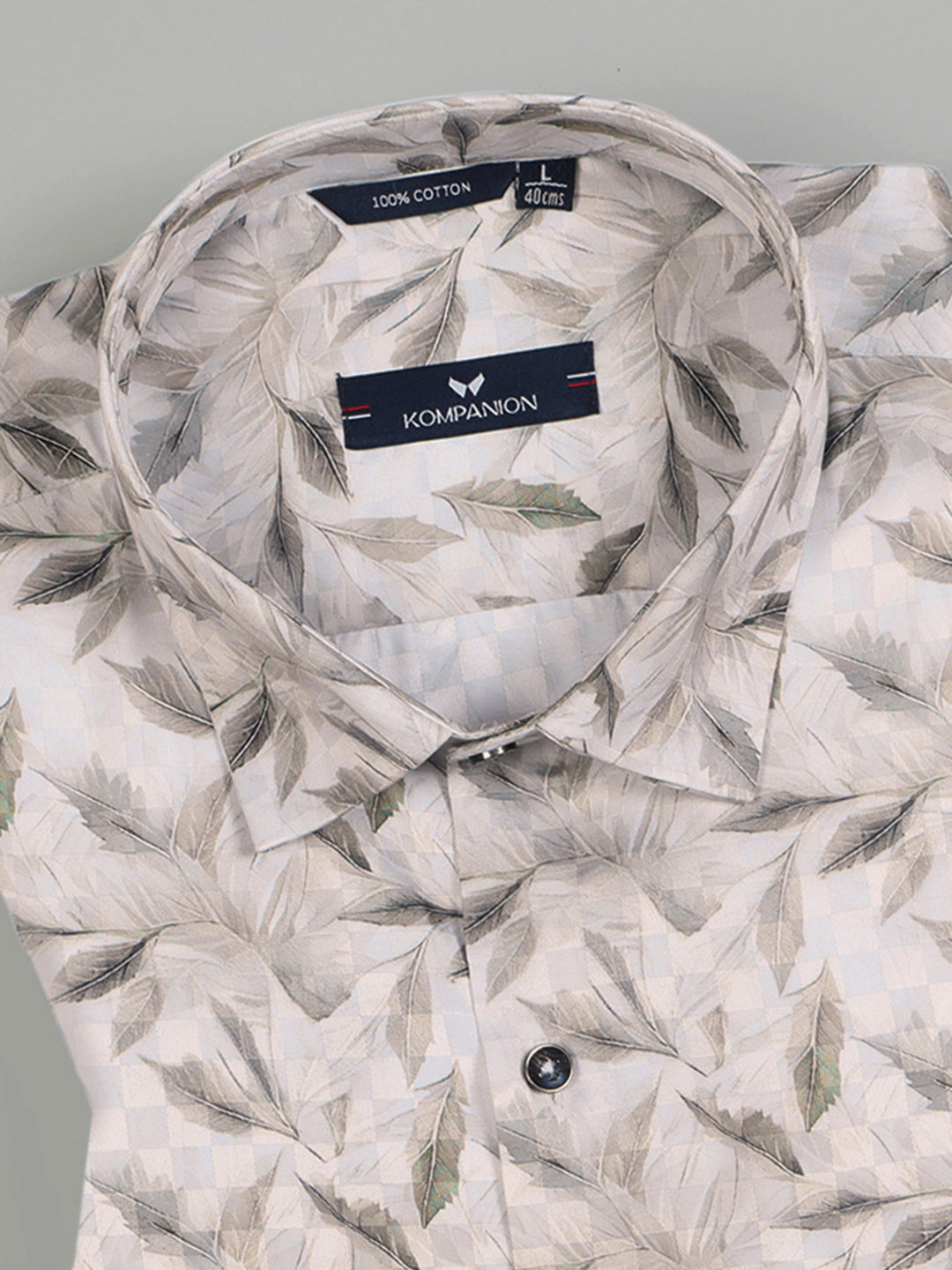 Kompanion Men's Green Digital Print Shirt