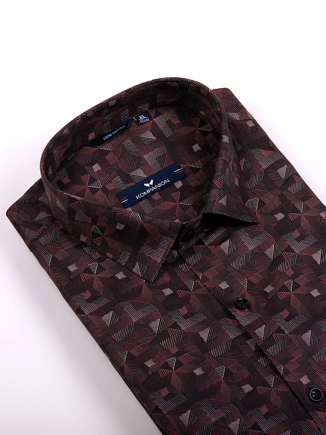 KOMPANION Men's Digital Wine print Shirt